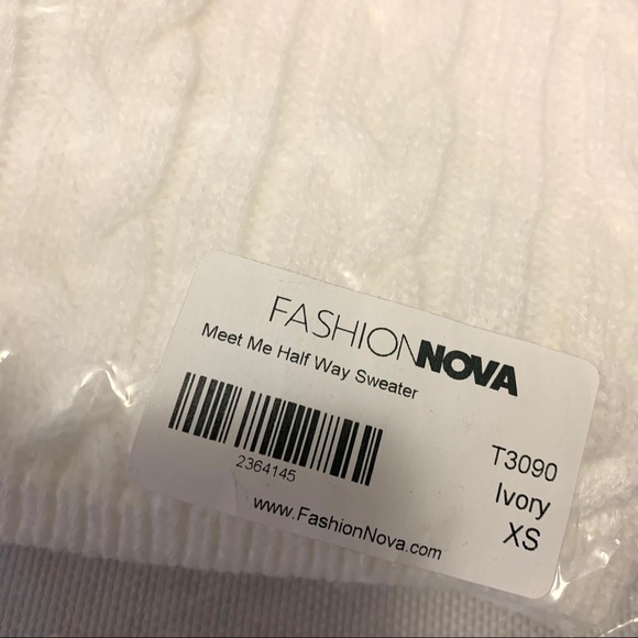 Fashion Nova’ Meet Me Halfway Crop Sweater - Picture 11 of 14